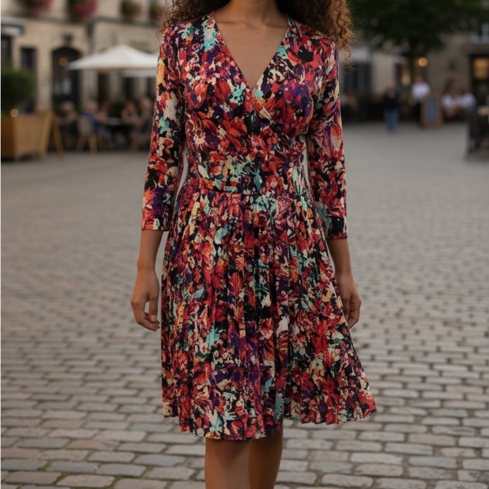 Maggy London Multicolor Floral Dress
